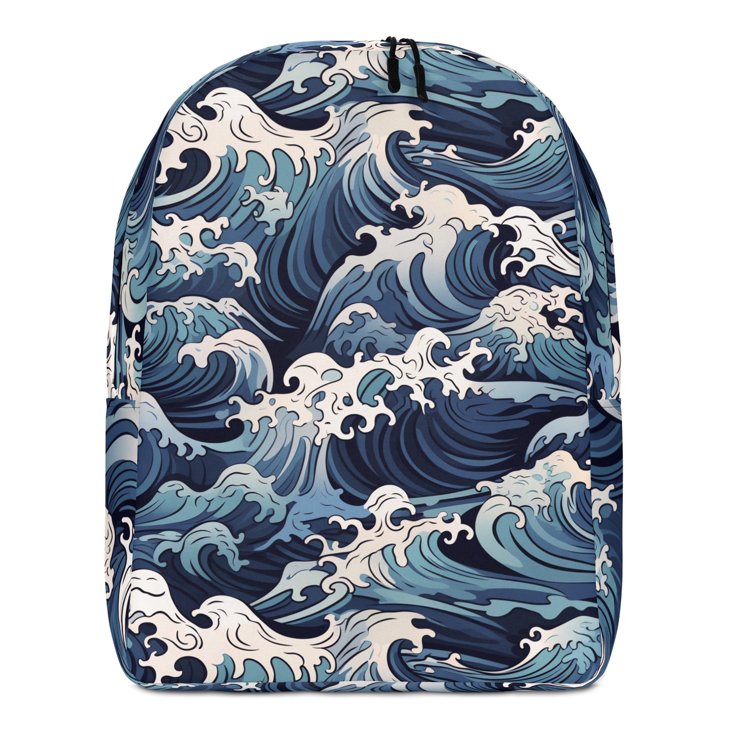 Ocean Wave Print Minimalist Backpack