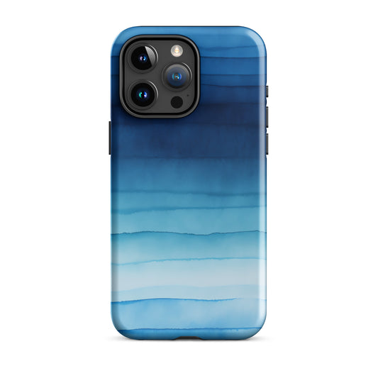 Blue Ombre Stripe Tough Case for iPhone®