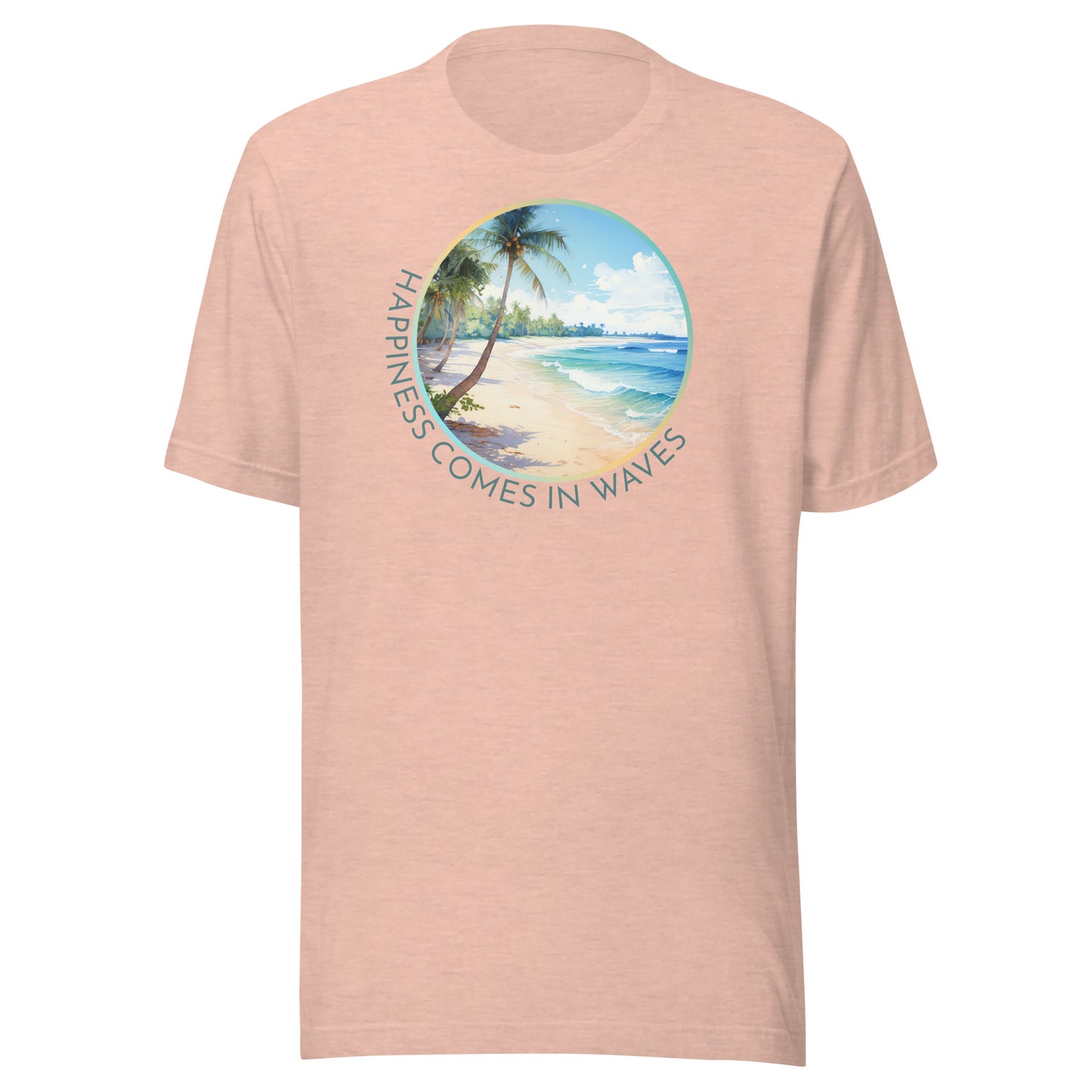Happiness Comes in Waves Unisex t-shirt